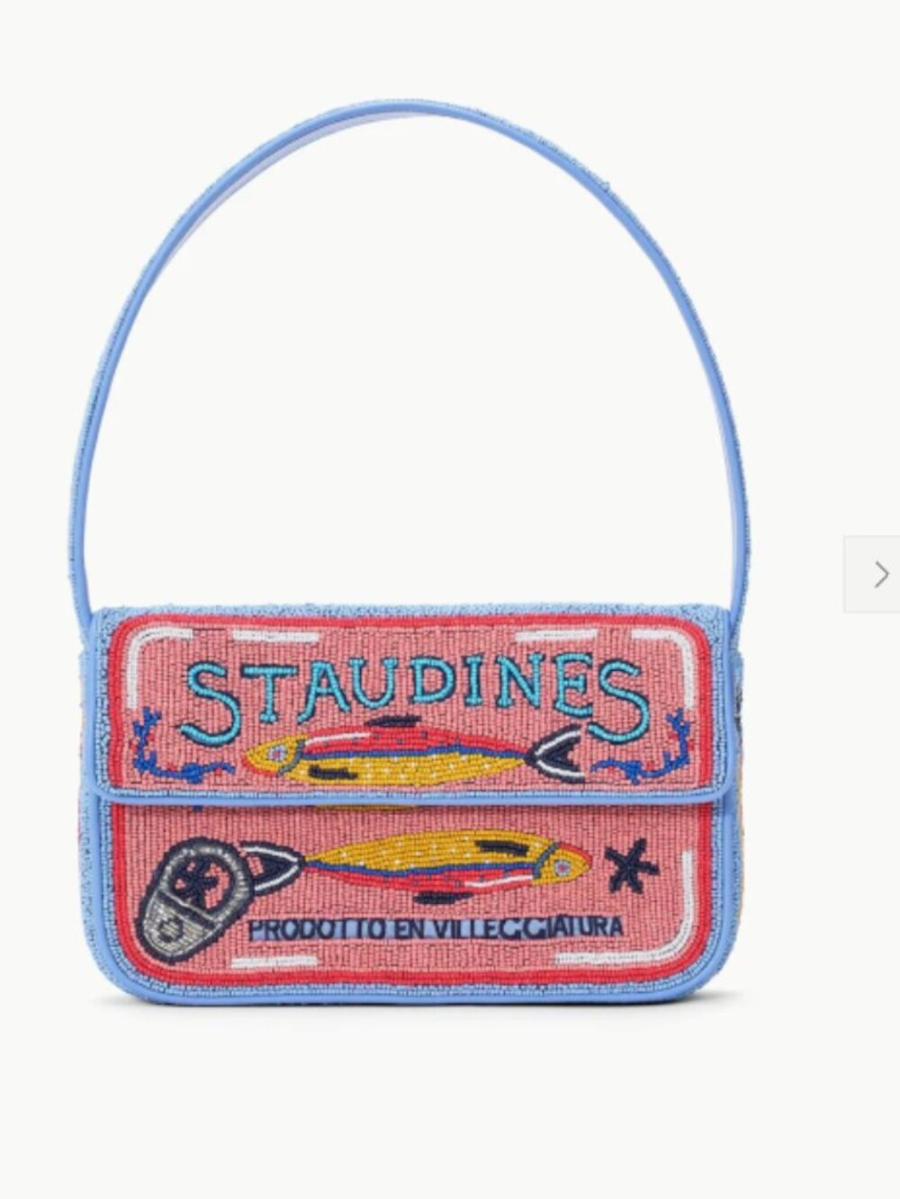 STAUD sardines Beaded Shoulder Bag EUC staudines Bloomingdales